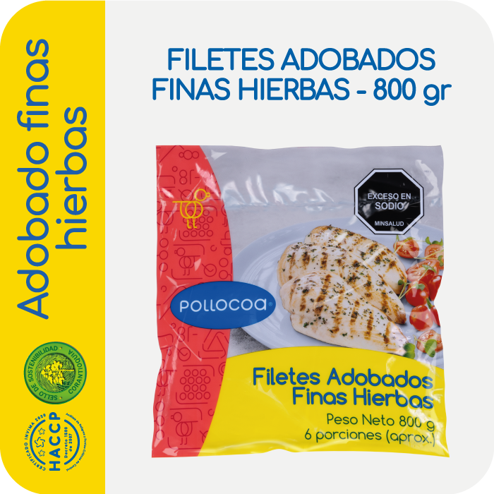 FILETES DE PECHUGA FINAS HIERBAS - 800 gr