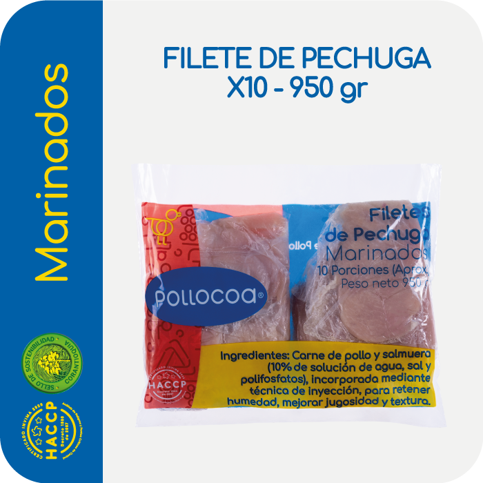 FILETES DE PECHUGA X10 - 950 gr